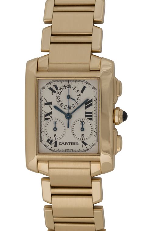 cartier tank francaise chronograph watch.